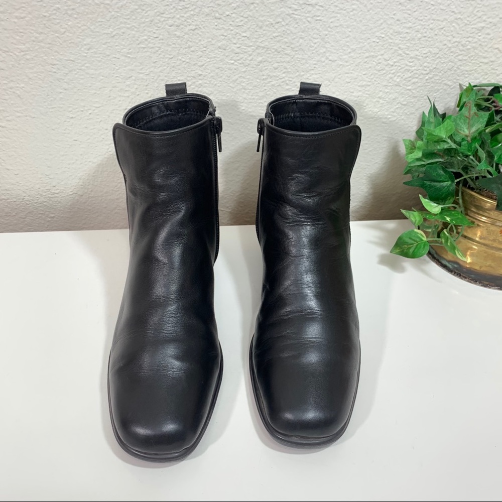 The Flexx Black Leather Boots Ankle Womens Size 8 - Picture 2 of 9